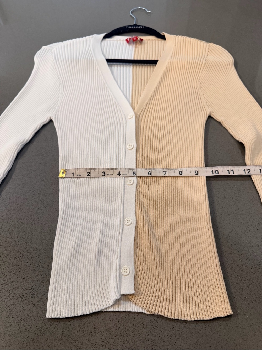 BNWOT Staud Shoko Colorblock Cardigan - Size Medium - Picture 10 of 15